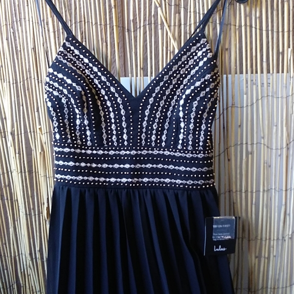 Black and Gold Lulus Maxi NWT - Picture 2 of 10